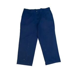 Ben Davis 46 (Fits 44x30) Workwear Pants Baggy Wide Leg Chino‎ Blue Skate Flawed